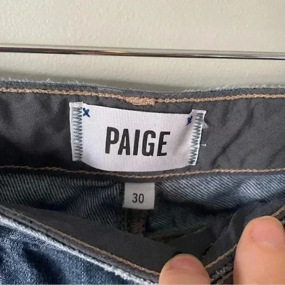 Anthropologie | PAIGE Verdugo Ankle  Painted Stripe Jeans - Picture 5 of 7